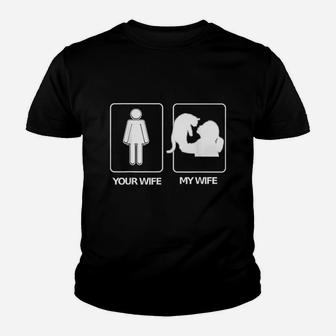 Your Wife My Wife Crazy Cat Youth T-shirt - Thegiftio UK