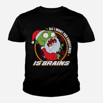 Zombie Santa Claus Seasons Eatings Weihnachtsmann Zombies Youth T-shirt - Monsterry CA
