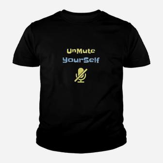 Zoom Meeting Unmute Yourself Funny Zoom Youth T-shirt | Crazezy UK