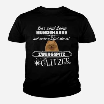 Zwergspitz Glitzer Kinder Tshirt, Witziges Haustier Motiv für Liebhaber - Seseable