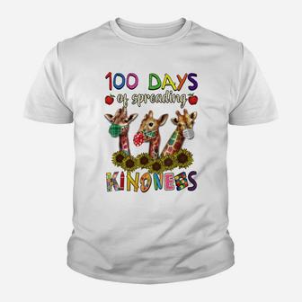 100Th Day Of School 100 Days Of Spreading Kindness Teacher Youth T-shirt | Crazezy UK