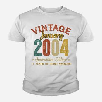 17 Years Old Gifts 17Th Birthday Gift Vintage January 2004 Youth T-shirt | Crazezy