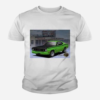 1970 74 Duster Poster Green Youth T-shirt - Thegiftio UK