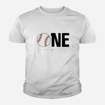 1St Birthday Baseball Youth T-shirt | Crazezy