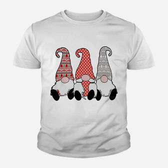 3 Nordic Gnomes Swedish Lady Tomte Nisse Gray Red Youth T-shirt | Crazezy
