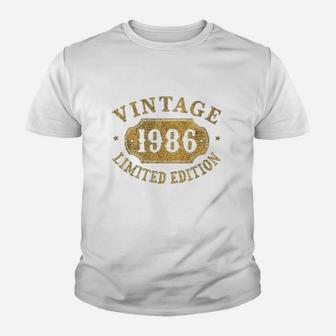 35 Years Old 35Th Birthday Anniversary Gift 1986 Youth T-shirt | Crazezy