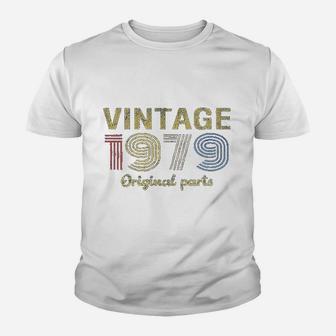 42Nd Birthday Gift Retro Birthday Vintage 1979 Original Parts Youth T-shirt | Crazezy UK