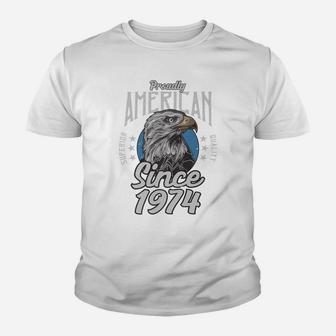 45Th Birthday Gift Proudly American Since 1974 Youth T-shirt | Crazezy CA