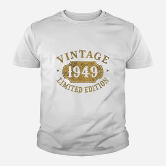 72 Years Old 72Nd Birthday Anniversary Gift 1949 Youth T-shirt | Crazezy