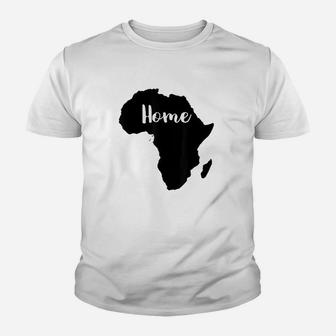 Africa With Map Home Youth T-shirt | Crazezy
