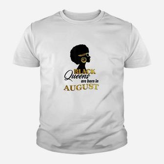 African American Black Queens Are Born In August Youth T-shirt | Crazezy DE