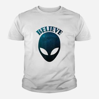 Alien Ufo Aliens Believe Galaxy Youth T-shirt | Crazezy