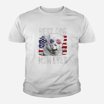 American Flag Best Dog Mom Ever Great Pyrenees Usa Youth T-shirt | Crazezy