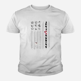 American Flag Spyder Youth T-shirt - Thegiftio