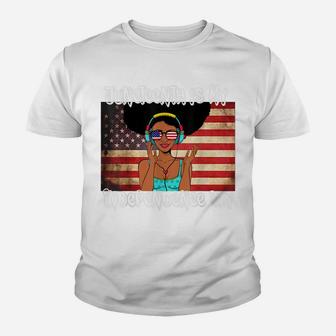 American Flag With Juneteenth Is My Independence Day Gift Youth T-shirt | Crazezy AU