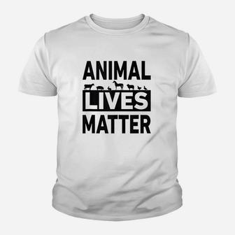 Animal Lives Matter Funny Vegetarian Youth T-shirt | Crazezy