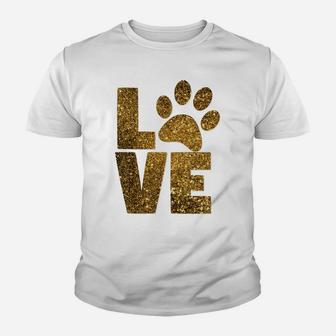 Animal Lover Dog Cat Paw, Pet Rescue Love Best Friend Gift Youth T-shirt | Crazezy