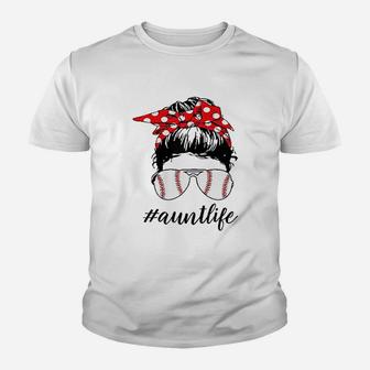 Aunt Life Softball Baseball Youth T-shirt | Crazezy DE