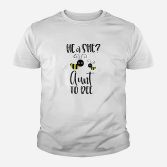 Aunt What Will It Bee Gender Reveal He Or She Matching Gift Youth T-shirt | Crazezy AU