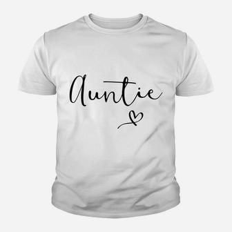 Auntie Gift For Christmas Women Aunt Pregnancy Announcement Sweatshirt Youth T-shirt | Crazezy AU