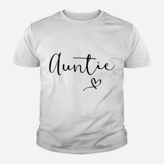 Auntie Gift For Christmas Women Aunt Pregnancy Announcement Youth T-shirt | Crazezy AU