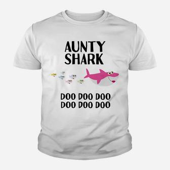 Aunty Shark Doo Doo Women Mother's Day Aunt Auntie Christmas Youth T-shirt | Crazezy