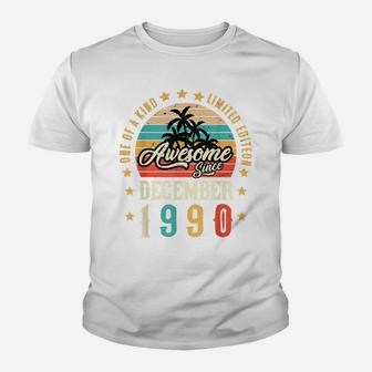 Awesome Since December 1990 Vintage 31Th Birthday Youth T-shirt | Crazezy DE