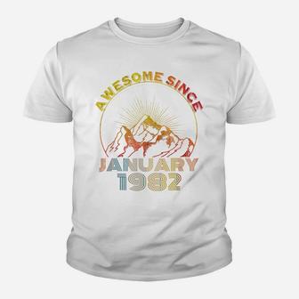 Awesome Since January 1982 39 Years Old 39Th Birthday Youth T-shirt | Crazezy UK