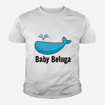 Baby Beluga Blue1 Whale Ocean Sea Life Youth T-shirt | Crazezy CA