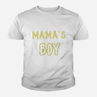 Baby Boy Mamas Boy Youth T-shirt | Crazezy DE