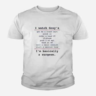 Basically A Surgeon Funny Surgery Doctor Quotes Youth T-shirt | Crazezy