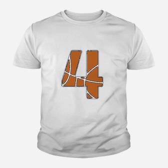 Basketball 4Th Birthday Gift For Four Year Old Youth T-shirt | Crazezy DE