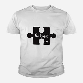 Be Kind Women Cute Puzzle Graphics Youth T-shirt | Crazezy