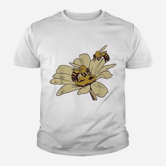 Bees On Flower Beekeeper Youth T-shirt | Crazezy DE