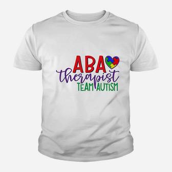 Behavior Therapist Team Autism Cute Aba Therapy Youth T-shirt - Thegiftio UK