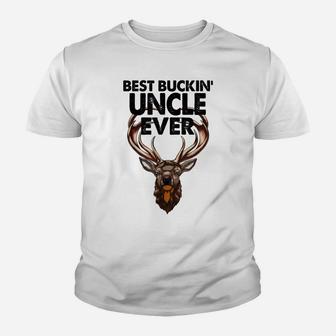 Best Buckin Uncle Ever Tshirt Funny Men Hunting Deer Buck Youth T-shirt | Crazezy