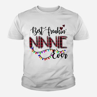 Best Freakin' Ninnie Ever Christmas - Grandma Gift Youth T-shirt | Crazezy