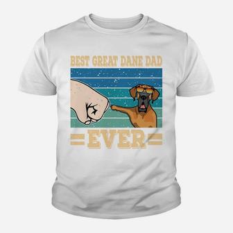 Best Great Dane Dad Funny Dog Sunglasses Vintage Great Dane Sweatshirt Youth T-shirt | Crazezy