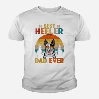Best Heeler Dad Ever Vintage Dog Lover Youth T-shirt | Crazezy