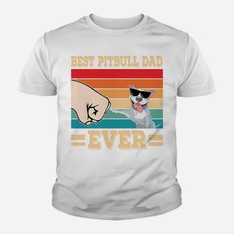 Best Pitbull Dad Retro Vintage Sunglasses Funny Dog Owner Sweatshirt Youth T-shirt | Crazezy AU