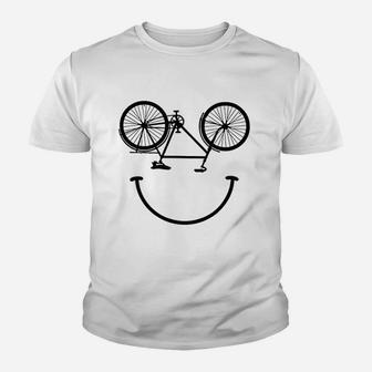 Bicycle Smiling Face Youth T-shirt | Crazezy