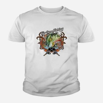 Big Bass Fishing Youth T-shirt | Crazezy