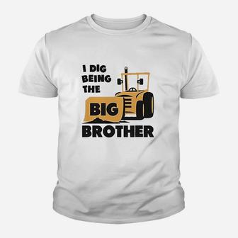 Big Brother Gift For Tractor Youth T-shirt | Crazezy CA