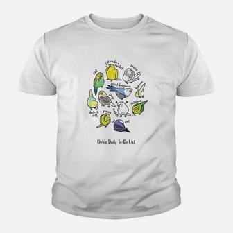 Birbs Daily To Do List Youth T-shirt | Crazezy UK