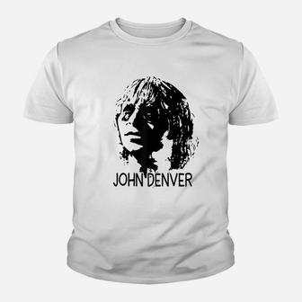 Black Denver Idol John Playing Guitar Music Gift For Fans Youth T-shirt | Crazezy