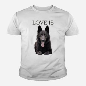 Black German Shepherd Shirt Shepard Tshirt Dog Mom Dad Love Youth T-shirt | Crazezy