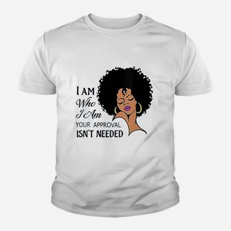 Black Queen Lady Curly Natural Afro African American Ladies Youth T-shirt | Crazezy CA