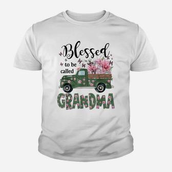 Blessed Grandma Truck Flower Mother's Day Youth T-shirt | Crazezy DE