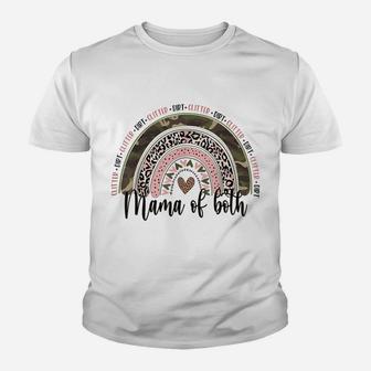Blessed Mama Funny Leopard Boho Camo Rainbow Youth T-shirt | Crazezy UK