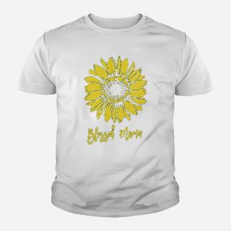 Blessed Mama Sunflower Youth T-shirt | Crazezy